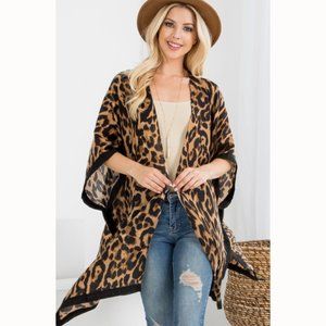 Last one! Donating soon! Leopard Print Kimono / Swim Cover-Up